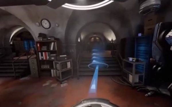 Picture of teleporting in VR